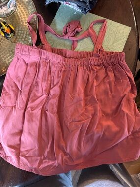 Old Navy Coral Pink Sleeveless Tie-Back Top